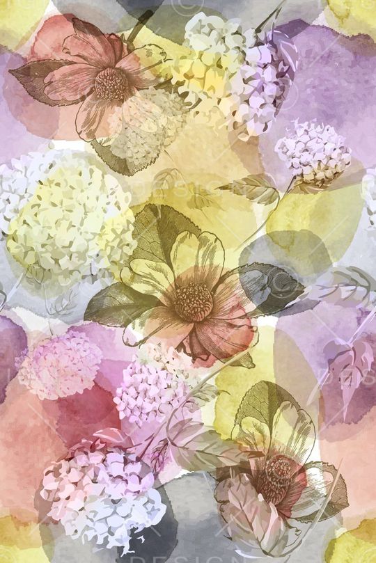 水彩印花华亿平台图片