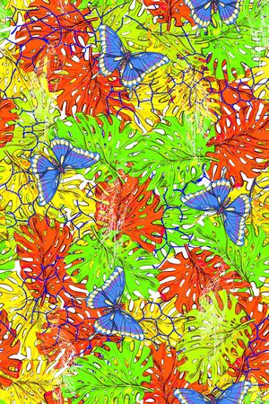 蝴蝶印花华亿平台图片