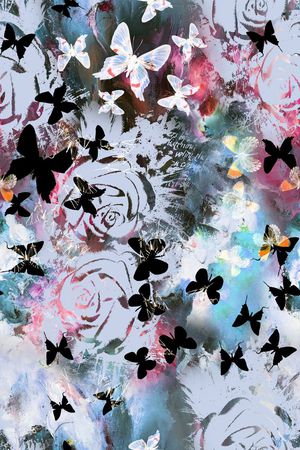 蝴蝶印花华亿平台图片