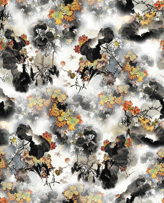 荷花印花华亿平台图片