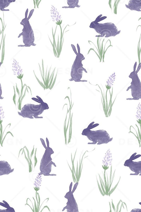 手绘兔子印花华亿平台图片