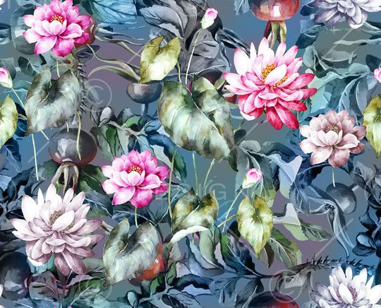 花卉印花华亿平台图片