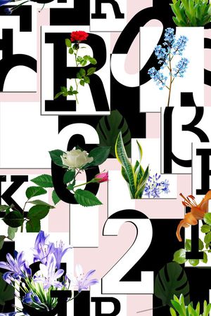 女装花卉字母拼贴印花华亿平台图片