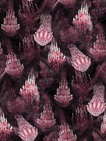 水晶灯印花华亿平台图片