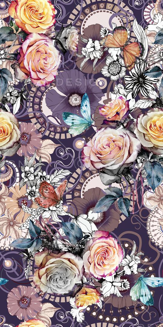 花卉印花华亿平台图片