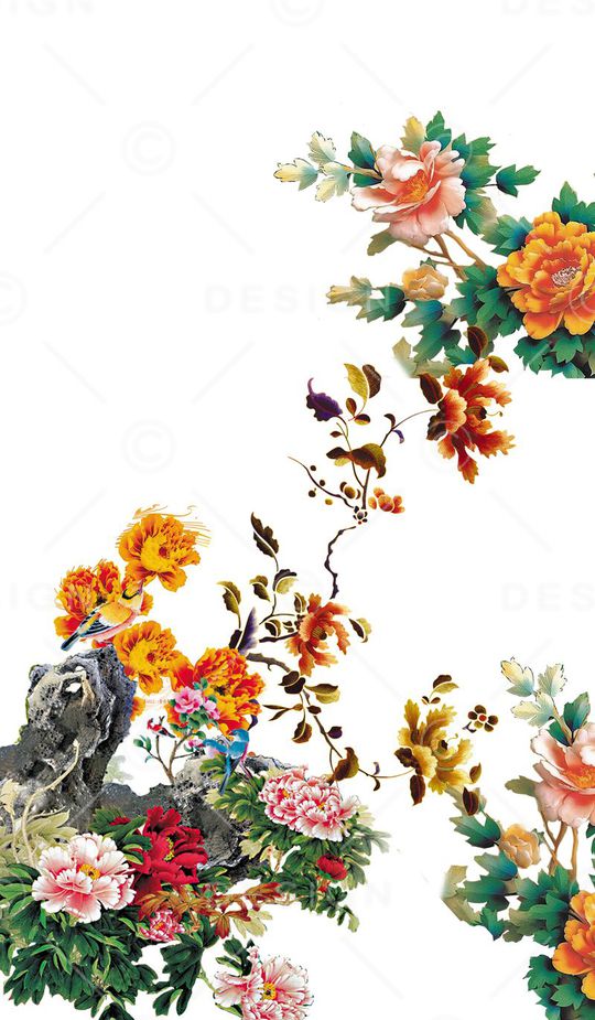 花卉印花华亿平台图片