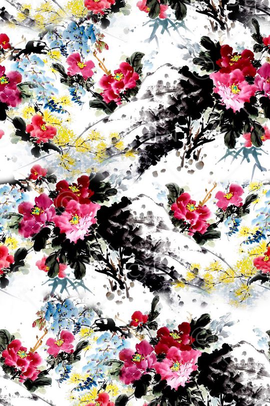 中国风印花华亿平台图片