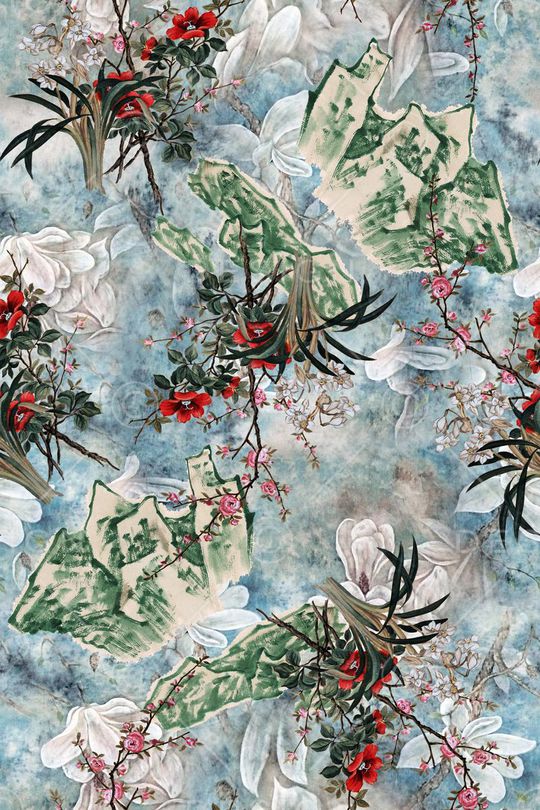 中国风印花华亿平台图片