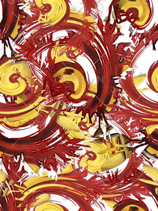 时尚、手绘、抽象印花华亿平台图片