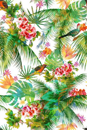 棕榈叶印花华亿平台图片