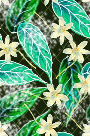 树叶印花华亿平台图片