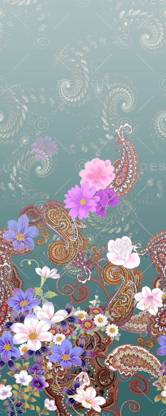 腰果花印花华亿平台图片