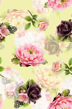 时尚抽象3D清爽柔和女装裙子数码印花印花华亿平台图片