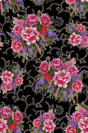 花卉印花华亿平台图片