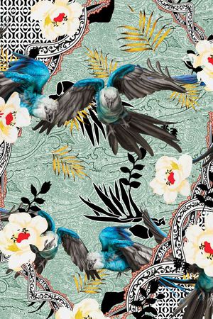 动物鸟印花华亿平台图片