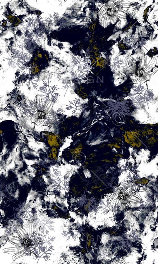 山水画印花华亿平台图片