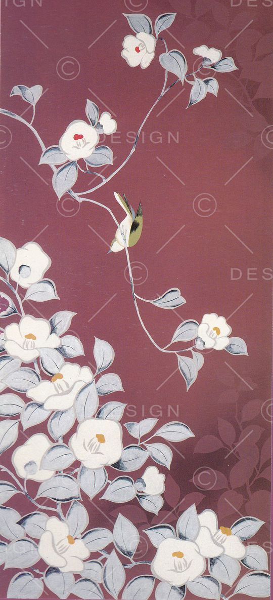 水彩植物印花华亿平台图片