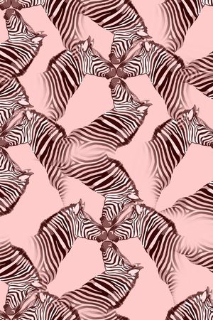 斑马动物印花华亿平台图片