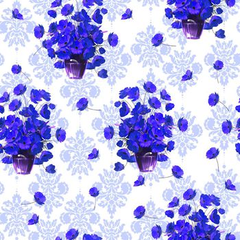 642650-花瓶吴美仁底纹蓝