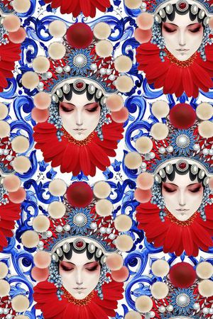 中国风印花华亿平台图片