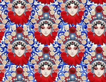 642664-中国京剧-瓷底花