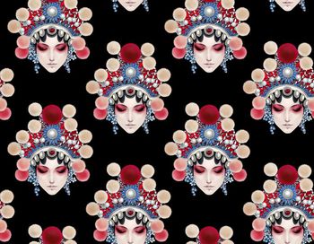 642665-中国京剧-黑底