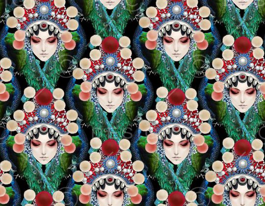 中国风印花华亿平台图片