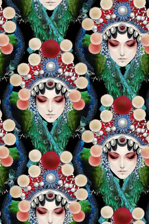 中国风印花华亿平台图片