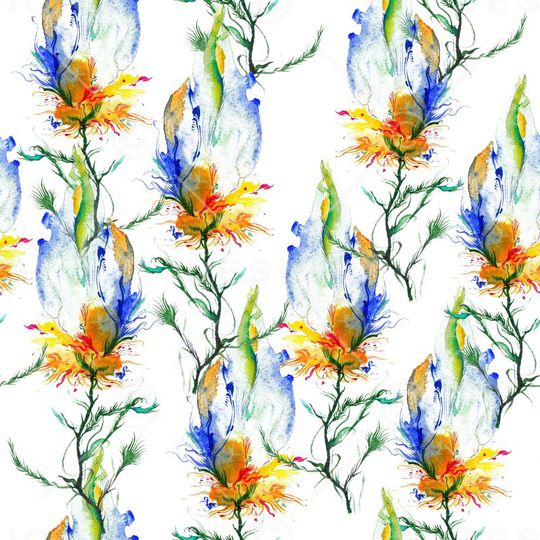 浪漫花卉印花华亿平台图片