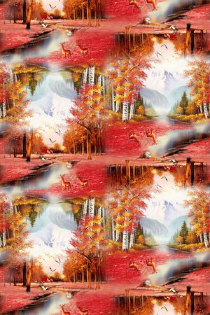 油画时尚大牌印花华亿平台图片