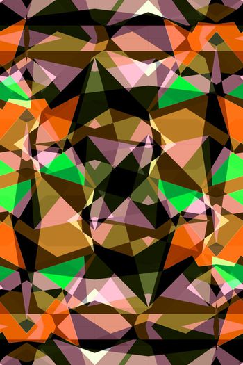 642761-撞色几何块面