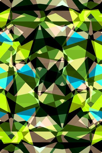 642764-撞色几何块面