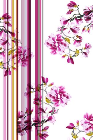 抽象手绘满版中国风印花华亿平台图片