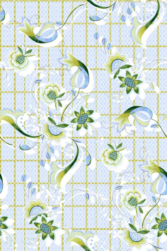 抽象手绘满版中国风印花华亿平台图片