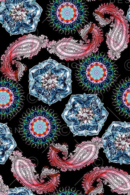 佩斯利印花华亿平台图片