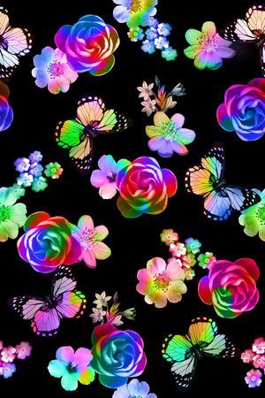 花卉印花华亿平台图片