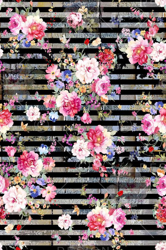 几何花卉印花华亿平台图片