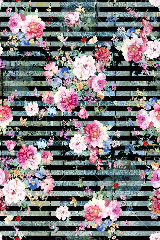 几何花卉印花华亿平台图片