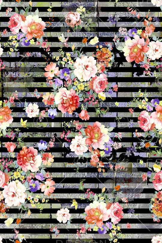 几何花卉印花华亿平台图片