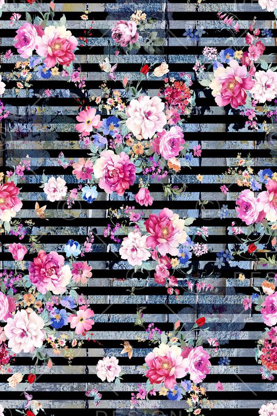 几何花卉印花华亿平台图片