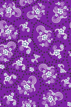 传统花卉印花华亿平台图片