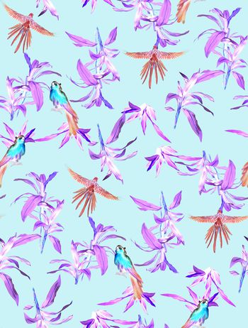 642966-巴西风热带鹦鹉植物2