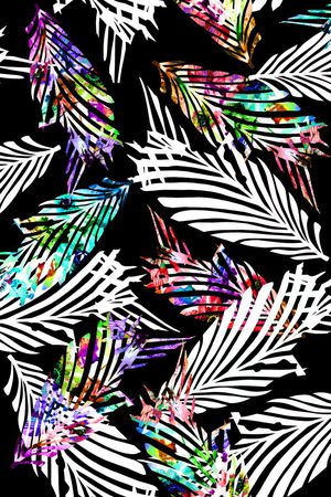 树叶印花华亿平台图片