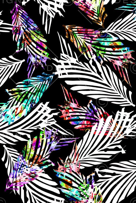 树叶印花华亿平台图片