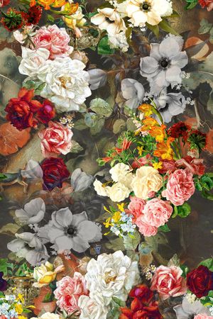 花卉印花华亿平台图片