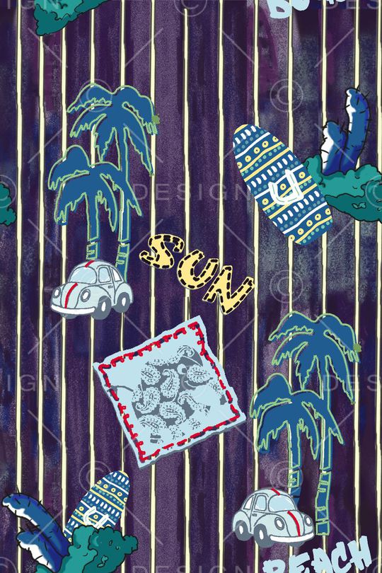 休闲度假印花华亿平台图片