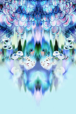 羽毛印花华亿平台图片