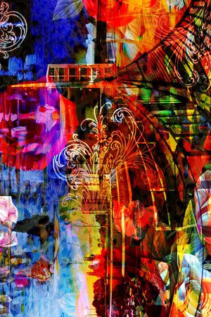 长巾花卉印花华亿平台图片