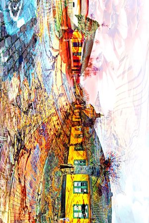 长巾花卉印花华亿平台图片