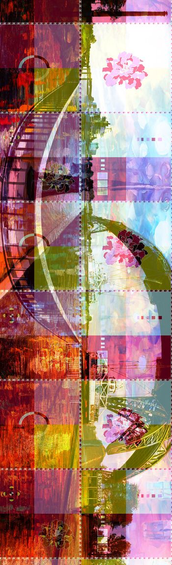 长巾花卉印花华亿平台图片